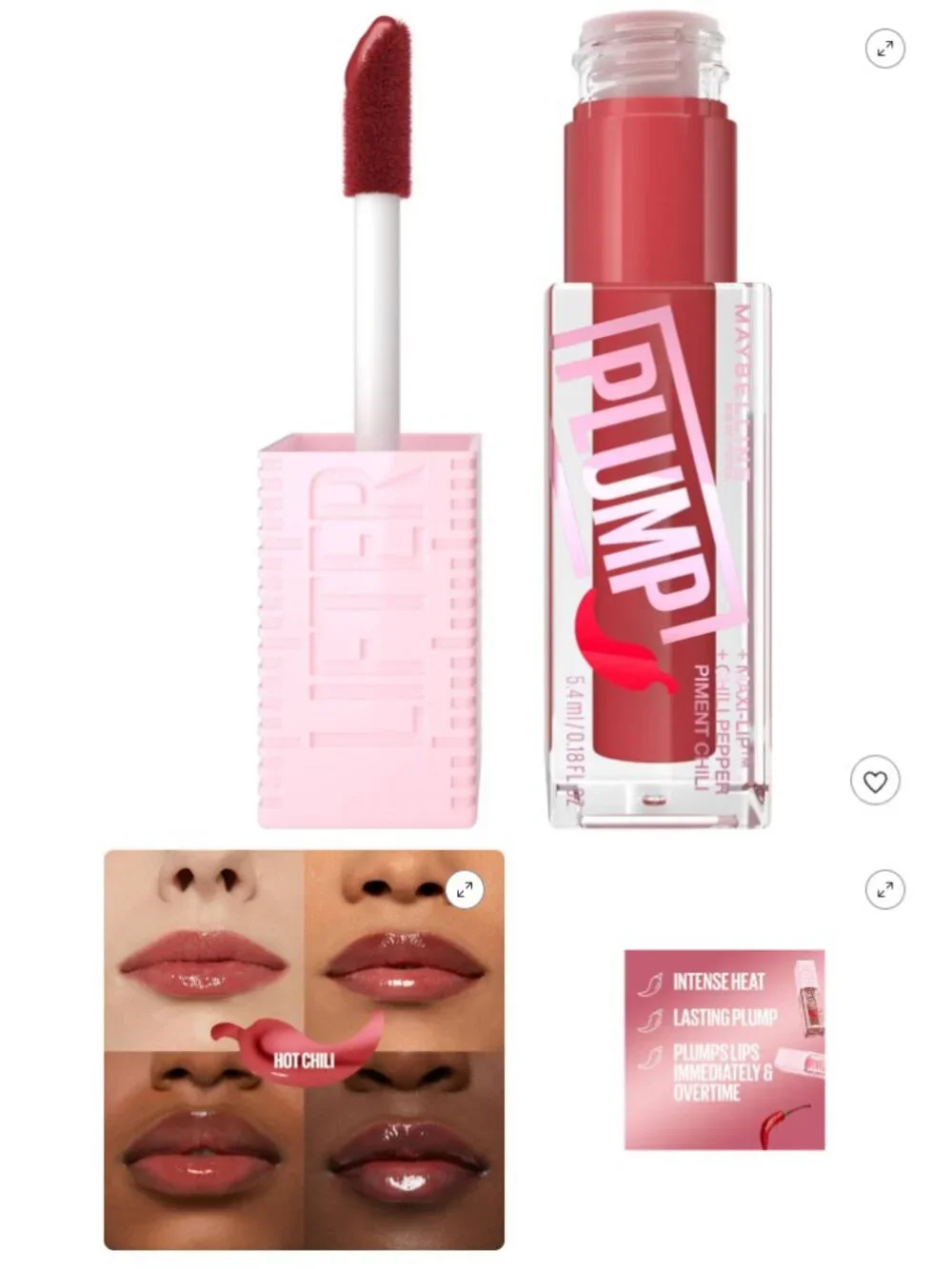 🔥 ADD TO ANY BUNDLE FOR JUST $6!!  MAYBELLINE Lifter Plump Lip Plumping Gloss